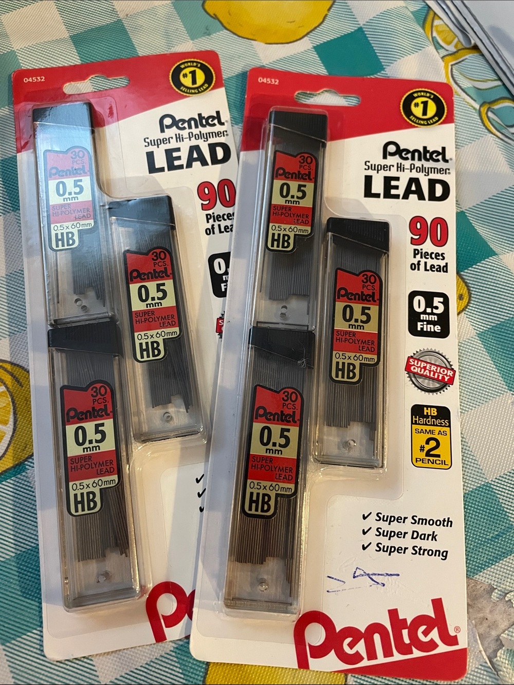 Pentel 0.5mm Fine Lead Mechanical Pencil refills, set of 2 3pk New In Package
